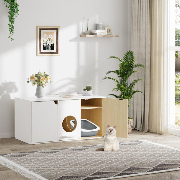 Tucker Murphy Pet™ Stackable Cat Litter Box Enclosure Wayfair